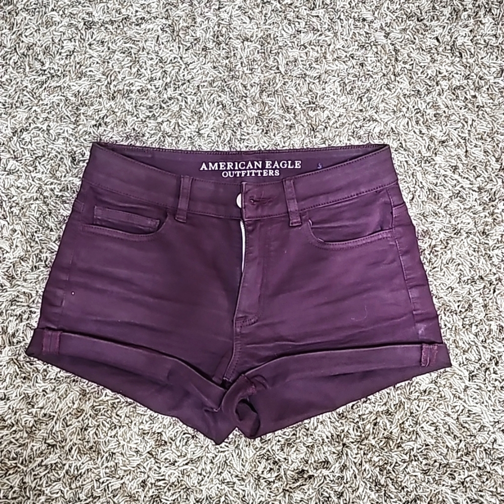 AE hi-rise shortie - wine